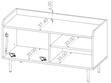 TV-Lowboard mit Türe 100 cm Vasa Braun