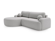 Ecksofa L-Form Links mit Schlaffunktion und Bettkasten Aurio Grau