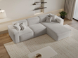Ecksofa L-Form Rechts Arizona Grau