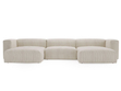 Wohnlandschaft Universell Moderne Cord Ecksofa Landi Beige 