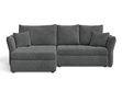 Ecksofa L-Form mit Schlaffunktion und Bettkasten Lino Dunkelgrau