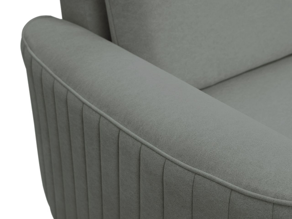 Ecksofa L-Form Links mit Schlaffunktion und Bettkasten Limon Grau