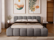 Polsterbett mit Bettkasten und Lattenrost 140x200 Doria Grau