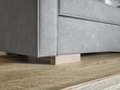 Schlafsofa mit Bettfunktion und Bettkasten Pori Grau