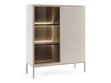 Vitrinenschrank mit Led Deo 126 cm Kaschmir