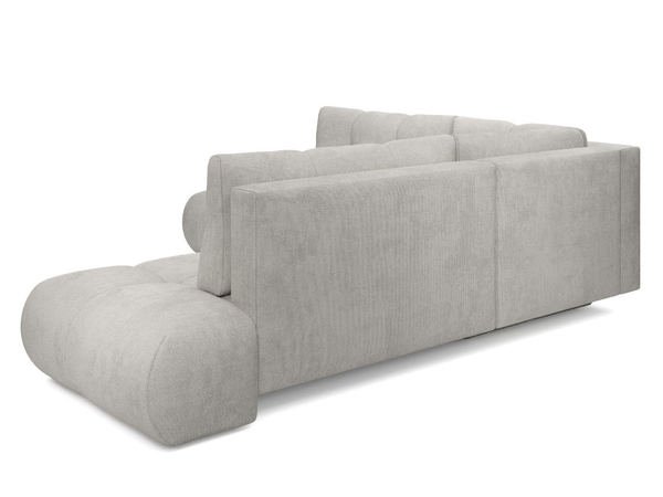 Ecksofa mit Schlaffunktion und Bettkasten Links Kair Hellgrau