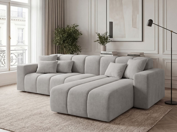 Ecksofa L-Form Rechts Nork Grau