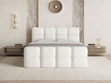 Boxspringbett mit Bettkasten 160x200 Rivon Creme