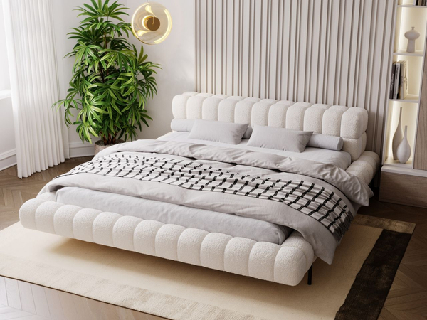 Polsterbett mit Lattenrost 140x200 Imagine Beige