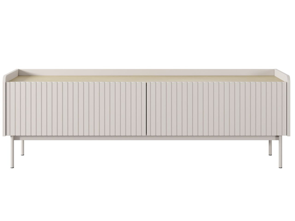 TV-Lowboard mit Türen Abios Beige, Scandi Eiche