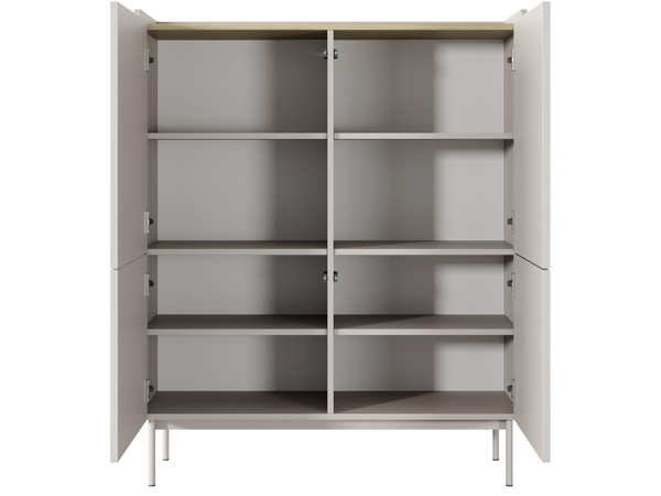 Türkommode Abios Beige, Scandi Eiche