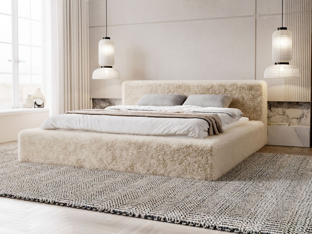 Polsterbett mit Bettkasten und Lattenrost 160x200 Enjoy Beige