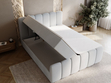 Boxspringbett mit Bettkasten 200x200 Cloud Grau
