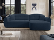 Ecksofa L-Form mit Schlaffunktion und Bettkasten Avessio Dunkelblau