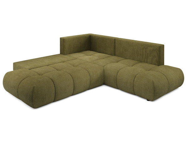 Ecksofa mit Schlaffunktion und Bettkasten Links Kair Grün