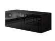 TV-Lowboard mit Türen und LED-Beleuchtung 100 cm Nodoo Schwarz Hochglanz 
