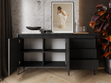 Kommode mit Türen und Schubladen 153 cm Sorano Schwarz