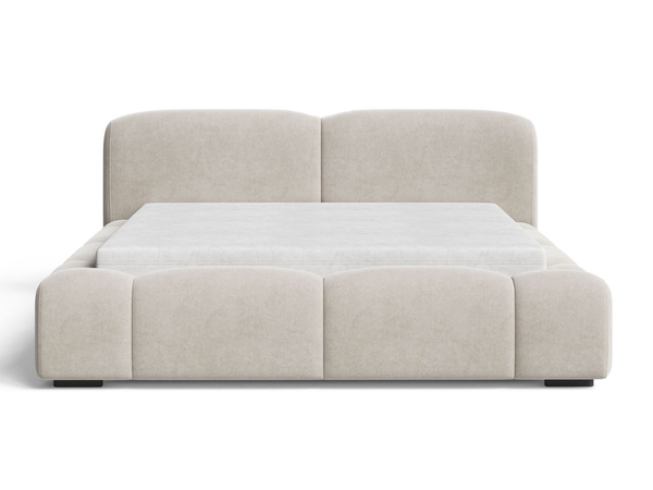Polsterbett mit Bettkasten und Lattenrost 160x200 Aubi Beige