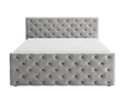 Boxspringbett mit Bettkasten 120x200 Montego Hellgrau