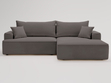 Ecksofa L-Form Rechts mit Schlaffunktion und Bettkasten California Dunkelgrau
