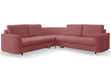 Ecksofa L-Form Rechts mit Schlaffunktion und Bettkasten Limon Rot