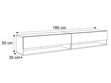 Hänge TV-Schrank 180 cm für Wohnzimmer mit LED-Beleuchtung Aurelie Kaschmir Hochglanz