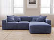 Ecksofa L-Form Rechts Moderne Ecksofa Leni Dunkelblau