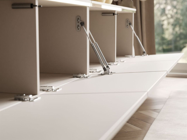 TV-Schrank zum Hängen im Glamour-Stil mit LED-Beleuchtung Celle Kaschmir Matt
