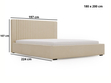 Polsterbett mit Bettkasten und Lattenrost 180x200 Malmo Braun