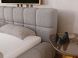 Polsterbett mit Bettkasten und Lattenrost 120x200 Alicante Boucle Grau