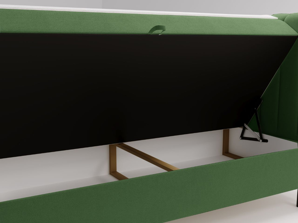 Boxspringbett mit Bettkasten 120x200 Primavera Grün