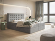 Boxspringbett mit Bettkasten 140x200 Denza Grau