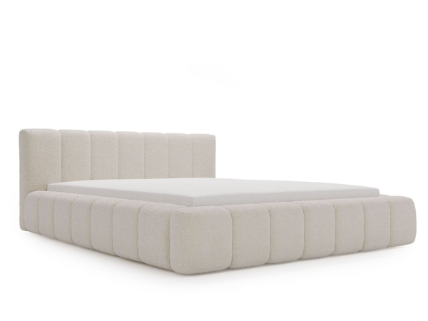 Polsterbett mit Bettkasten und Lattenrost 140x200 Orio Beige