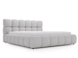 Polsterbett mit Bettkasten und Lattenrost 140x200 Modo aus Bouclé-Stoff Grau