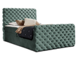 Boxspringbett mit Bettkasten 200x200 Cleo Lux Hellgrün