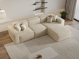 Ecksofa L-Form Rechts Arizona Beige