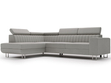 Ecksofa mit Schlaffunktion und Bettkasten Berona links Grau