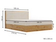 Boxspringbett mit Bettkasten 180x200 Forest Hellgrau