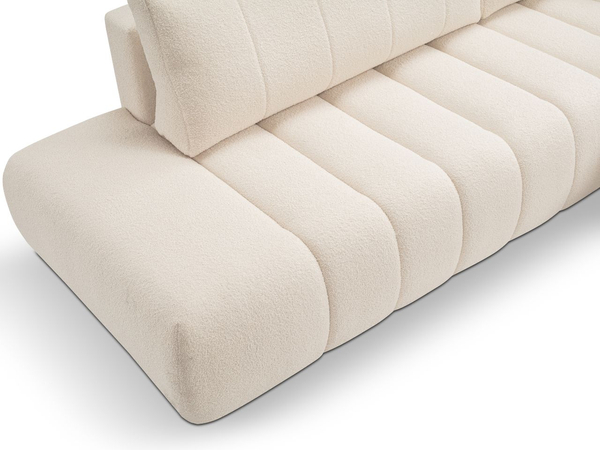 Ecksofa mit Schlaffunktion und Bettkasten Rechts Adoro Hellbeige