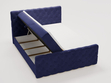 Boxspringbett mit Bettkasten 160x200 Lunaris Blau