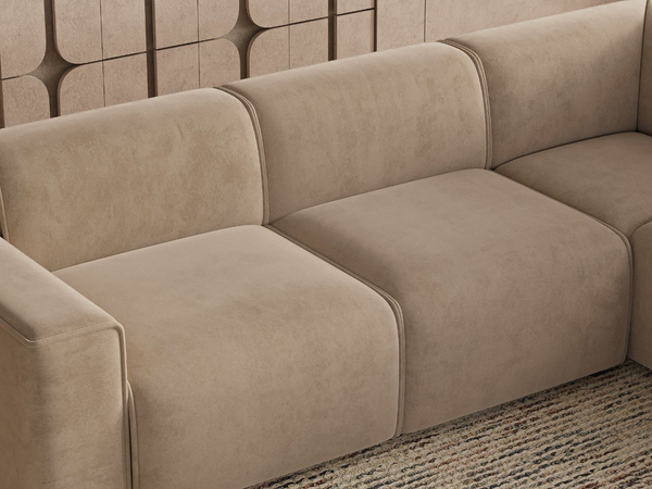 Ecksofa L-Form Rechts Eluno Beige