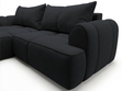 Ecksofa L-Form Links mit Schlaffunktion und Bettkasten Bonno Schwarz