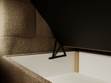 Boxspringbett mit Bettkasten 140x200 Bouclé-Stoff Alicante Braun