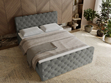 Boxspringbett mit Bettkasten 160x200 Lunaris Grau
