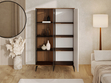 Vitrinenschrank mit LED Vinni Dunkler Walnuss Cashmere