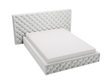 Polsterbett mit Bettkasten und Lattenrost 140x200 Madera |Hellgrau
