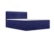 Boxspringbett mit Bettkasten 140x200 Forte Dunkelblau