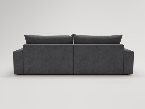 Ecksofa L-Form mit Schlaffunktion und Bettkasten Havi Rechts Graphit