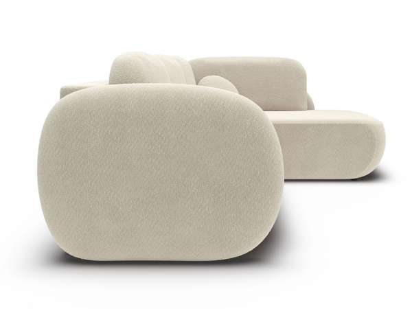 Ecksofa mit Schlaffunktion und Bettkasten Rechts Carino Beige