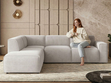 Ecksofa L-Form Links Eluno Grau